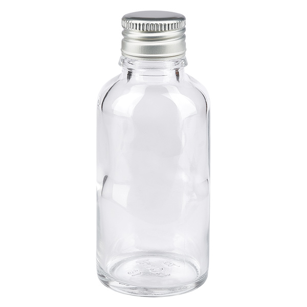 Frasco de 30 ml com tampa de rosca de 11 mm Alu-Silver Standard ClearLine UT18/30