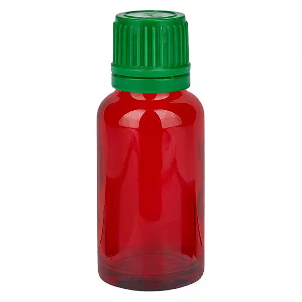 Frasco de 20 ml com tampa de rosca de 11 mm verde com fecho inviolável RedLine UT18/20 Frasco de 20 ml com tampa de rosca de 11 mm verde com fecho inviolável RedLine UT18/20