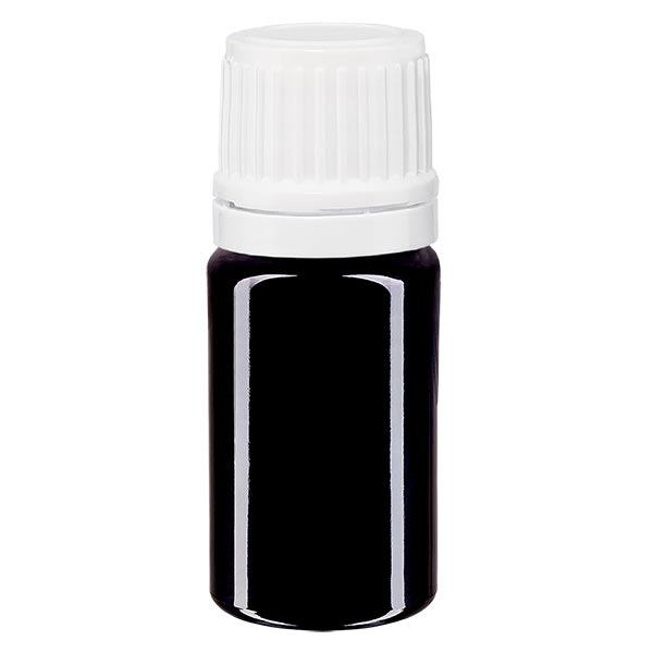 Frasco de farmácia viol. 5ml tampa conta-gotas 1.2mm branco fecho inviolável Frasco de farmácia viol. 5ml tampa conta-gotas 1.2mm branco fecho inviolável