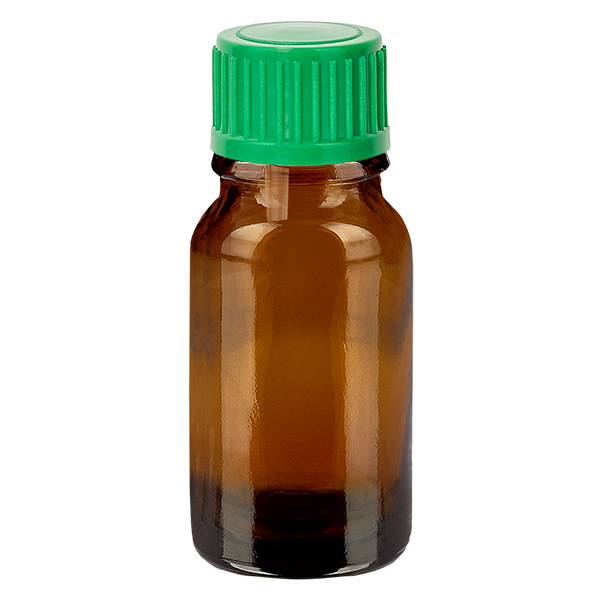 Frasco conta-gotas de 10ml 0.8mm verde tampa standard BrownLine UT18/10