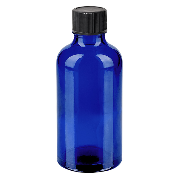 Frasco conta-gotas de 50ml 1mm preto tampa standard BlueLine UT18/50