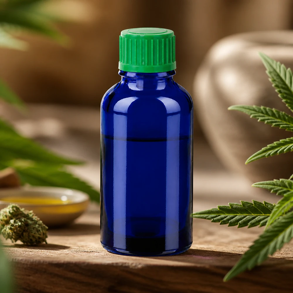 Frasco conta-gotas compacto de 30 ml STD BlueLine para aplicações de aromaterapia e cosméticos naturais