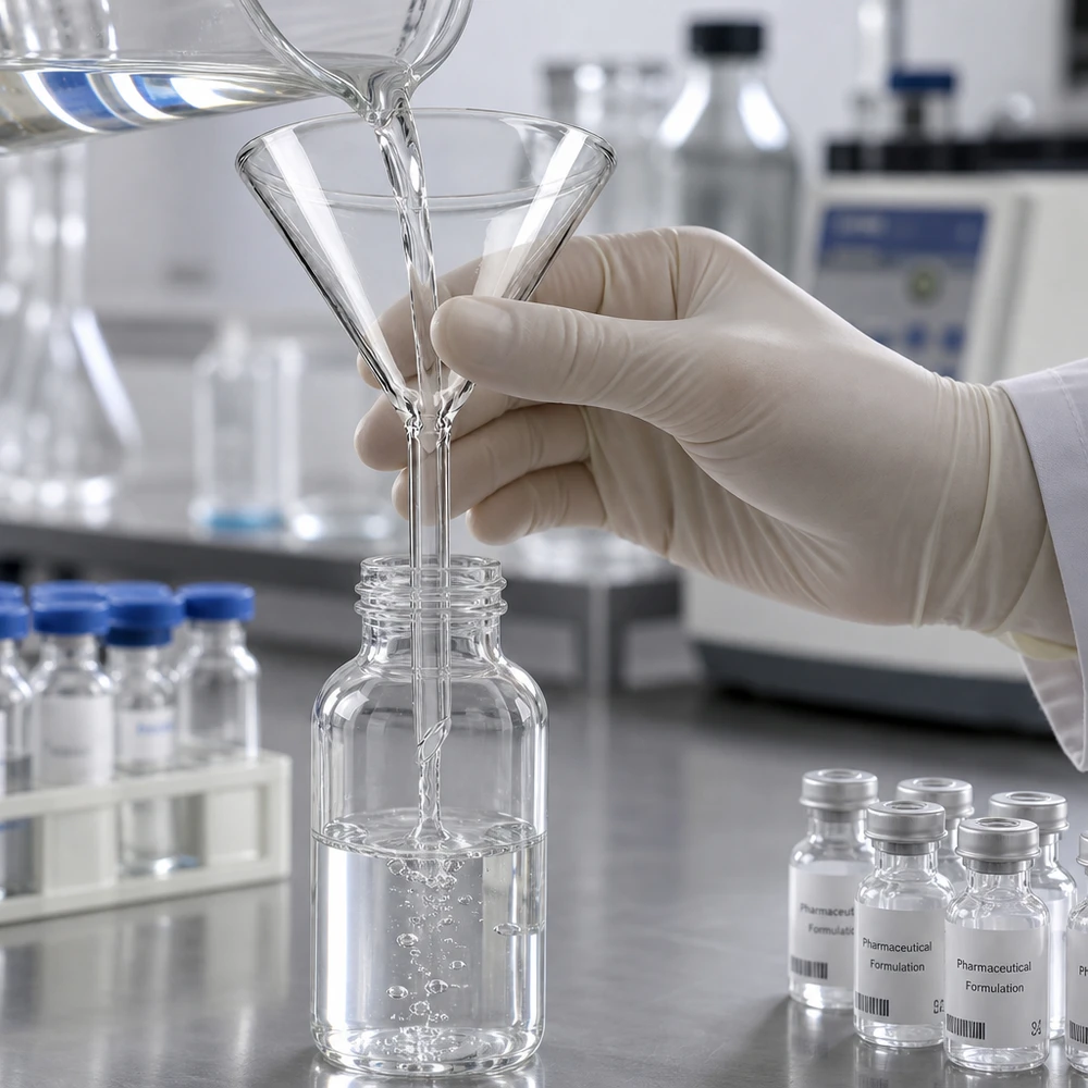 Funil ø75mm borosilicato ângulo 60 estilo curto Funil de laboratório transparente em vidro borossilicato de 75 mm com pega curta para enchimento limpo de líquidos