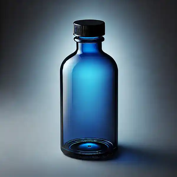Tropferflaschen in Blauglas