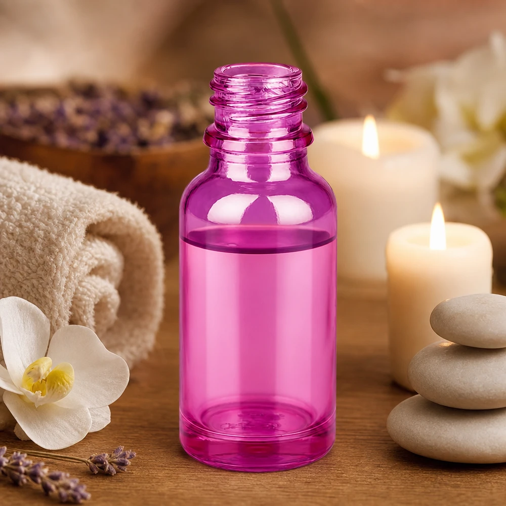 Frasco de farmácia PurpleLine UT18/20 UNiTWIST de 20 ml de alta qualidade em roxo para aromaterapia e bem-estar