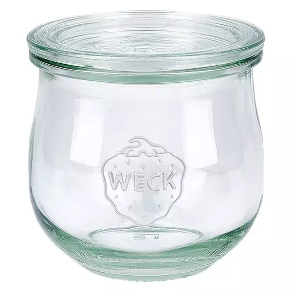 370ml Tulpenglas mit Glasdeckel WECK RR80 Frasco de tulipas WECK 370ml com tampa de vidro Frasco de conservação RR80 transparente para conservação e armazenamento