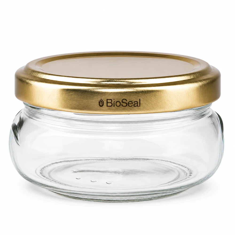 Frasco para terrina de 120ml com tampa dourada UNiTWIST BioSeal