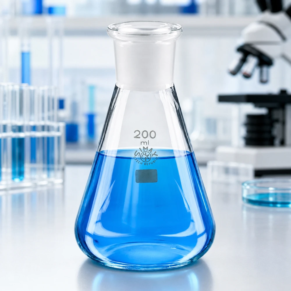 Erlenmeyer 200ml com junta rectificada standard (29/32)