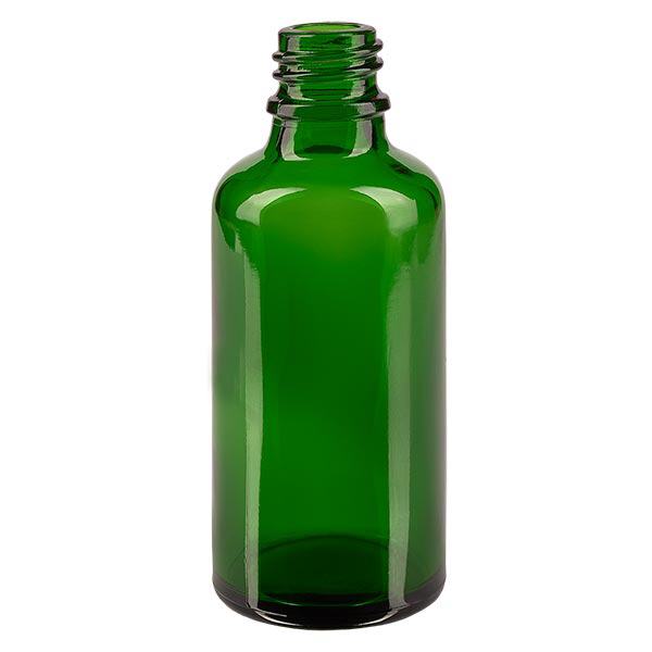 Frasco conta-gotas 50ml DIN 18 anel de verter vidro verde Frasco conta-gotas 50ml DIN 18 anel de verter vidro verde