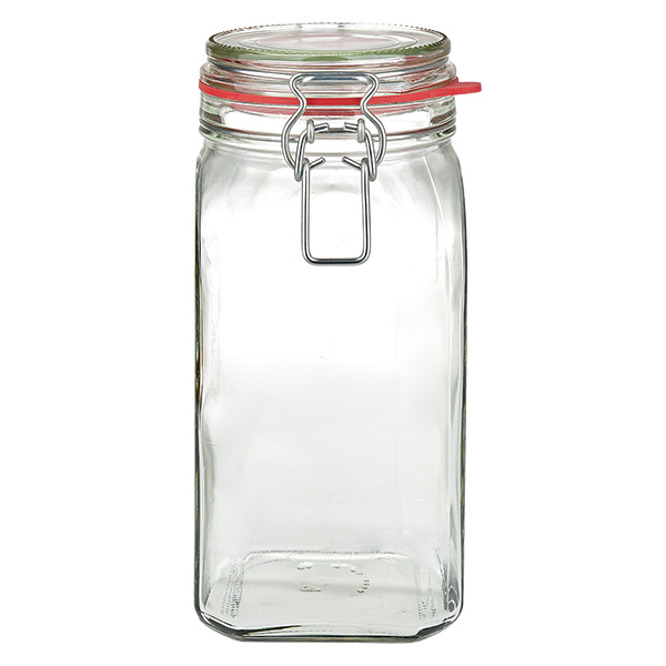 Frasco de armazenamento de 1540 ml com anel de borracha e tampa basculante UNiTWIST