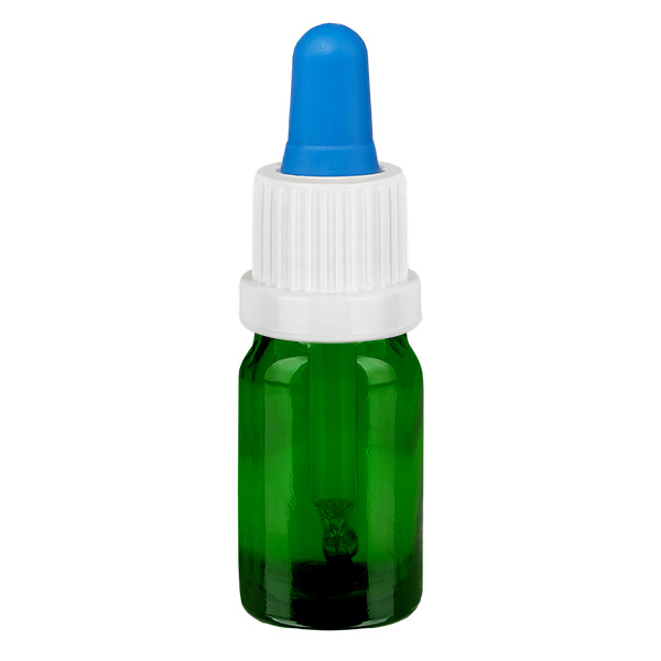 Frasco pipeta de 5 ml branco/azul com fecho inviolável GreenLine UT18/5