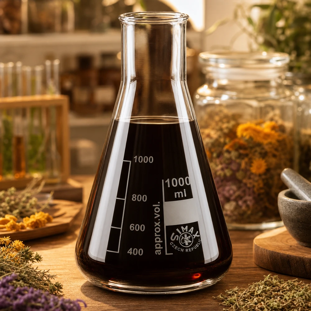 Erlenmeyer de 200 ml com gargalo largo e vidro resistente ao calor para resistência à temperatura