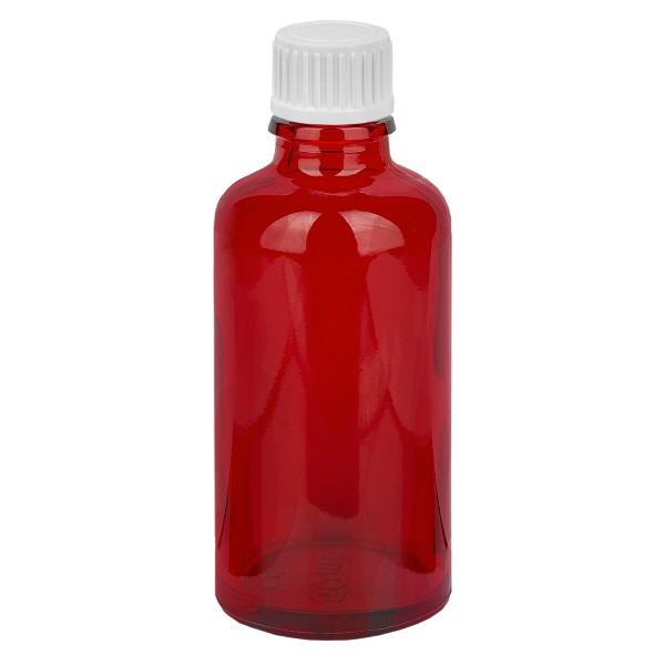 Frasco conta-gotas de 50 ml com tampa standard branca de 0,9 mm RedLine UT18/50