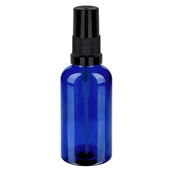 Frasco spray preto de 50ml com tampa standard BlueLine UT18/50