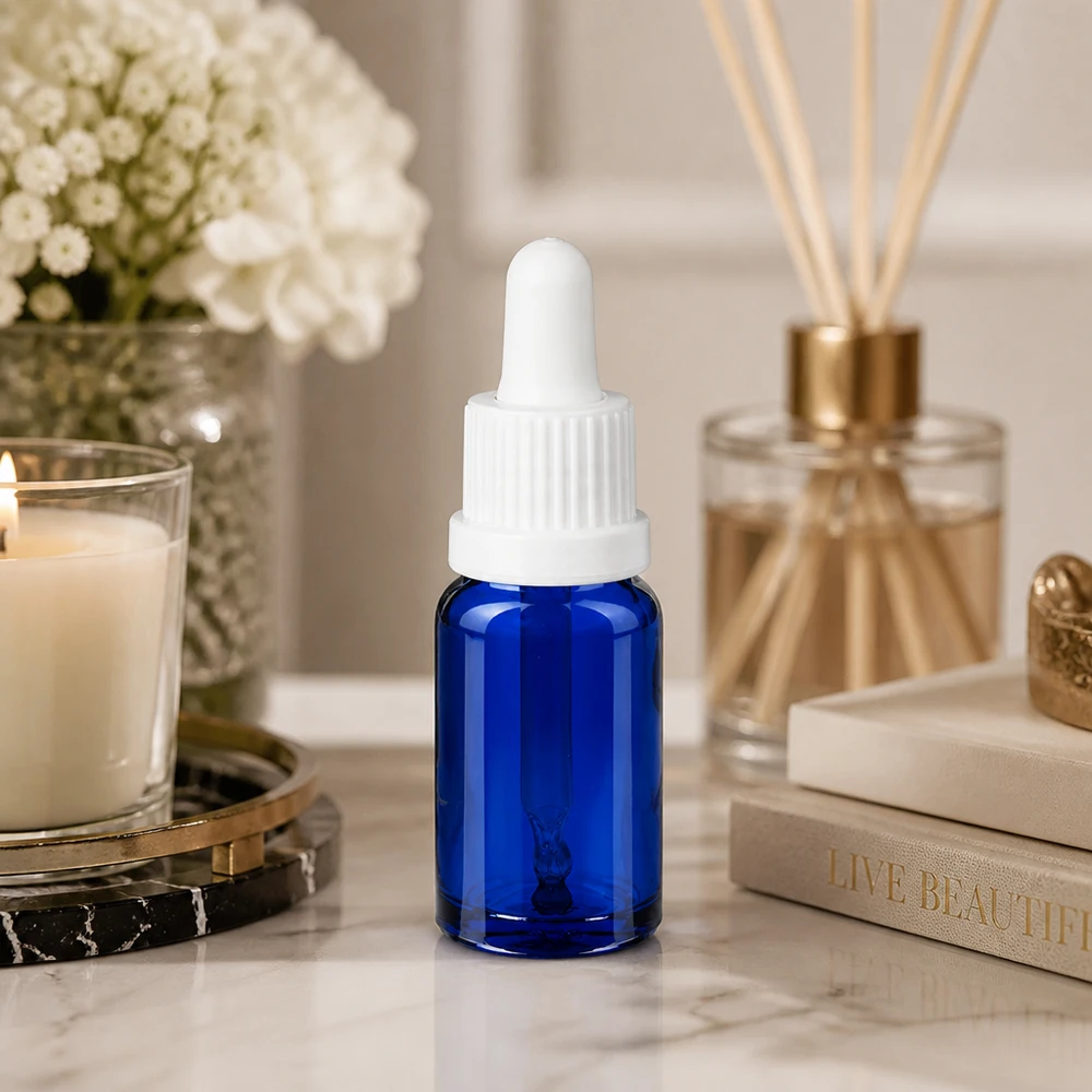 Frasco pipeta de 10ml branco com fecho inviolável BlueLine UT18/10