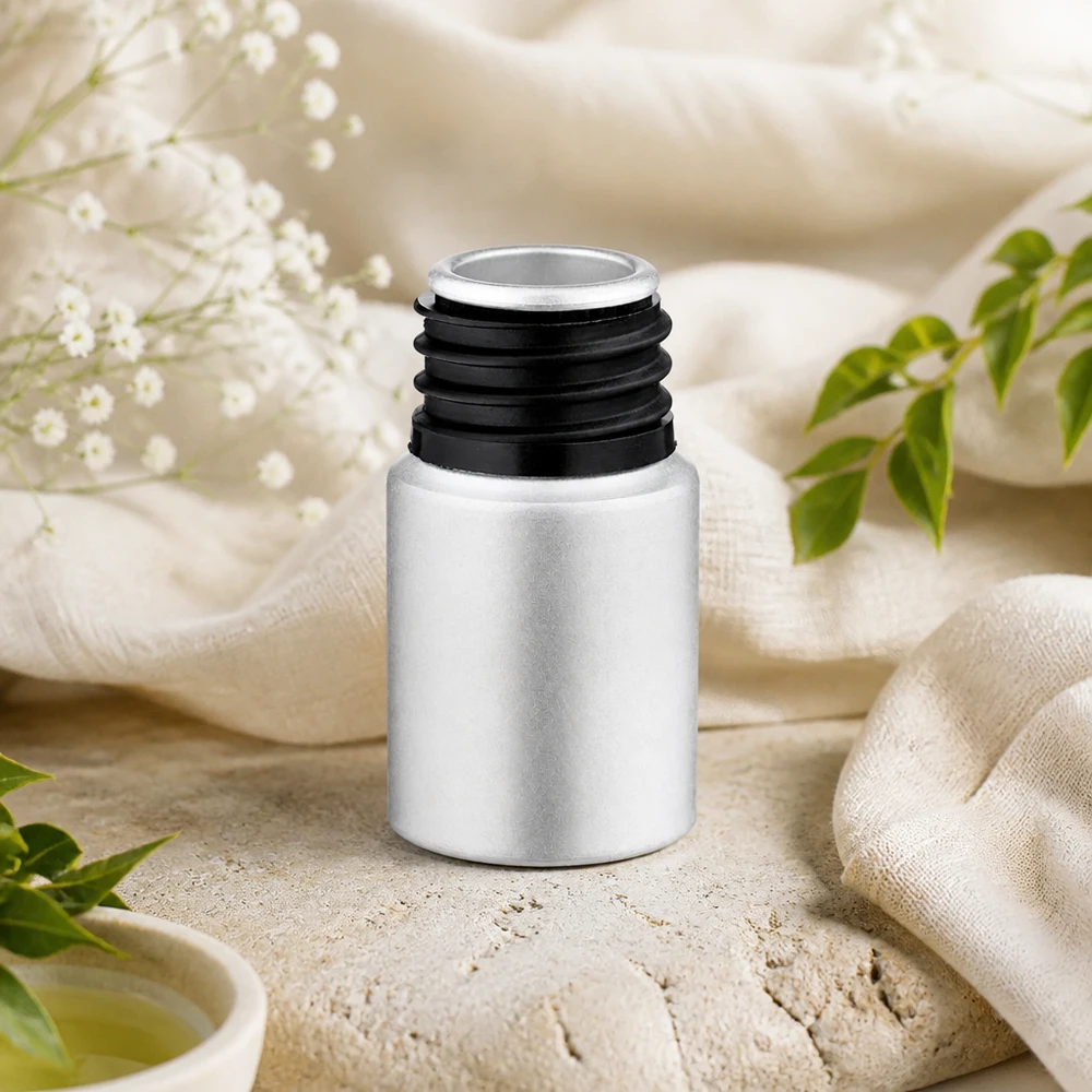 Frasco de alumínio de 10 ml de qualidade superior, fabricado em alumínio robusto com um sofisticado acabamento mate para uma utilização duradoura