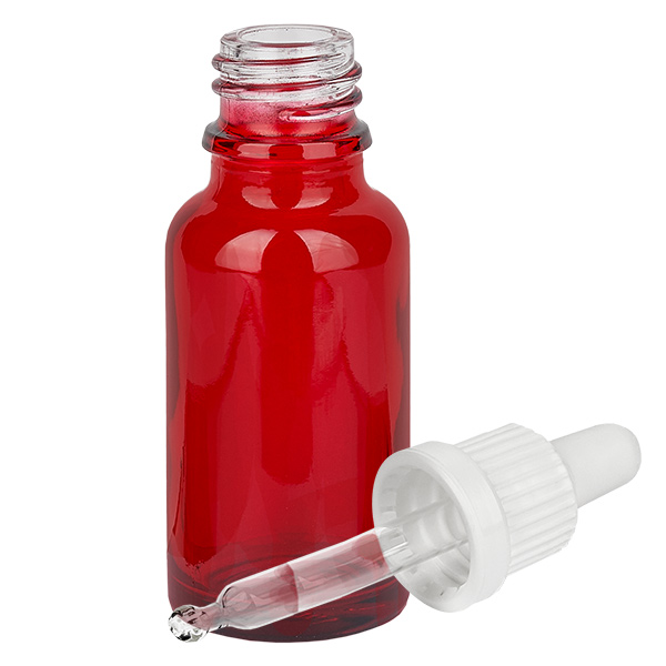 Frasco pipeta de 20 ml branco com fecho inviolável RedLine UT18/20 Frasco pipeta de 20 ml branco com fecho inviolável RedLine UT18/20