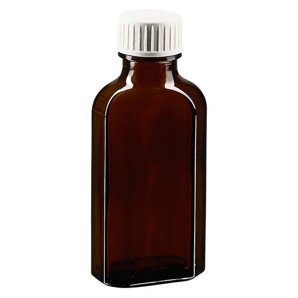 Tampa de rosca castanha Meplat de 50 ml com inserção de espuma PE Tampa de rosca castanha Meplat de 50 ml com inserção de espuma PE