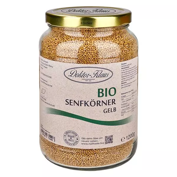 Sementes de mostarda amarela orgânica 1200g Doktor-Klaus noWaste Sementes de mostarda amarela orgânica 1200g Doktor-Klaus noWaste