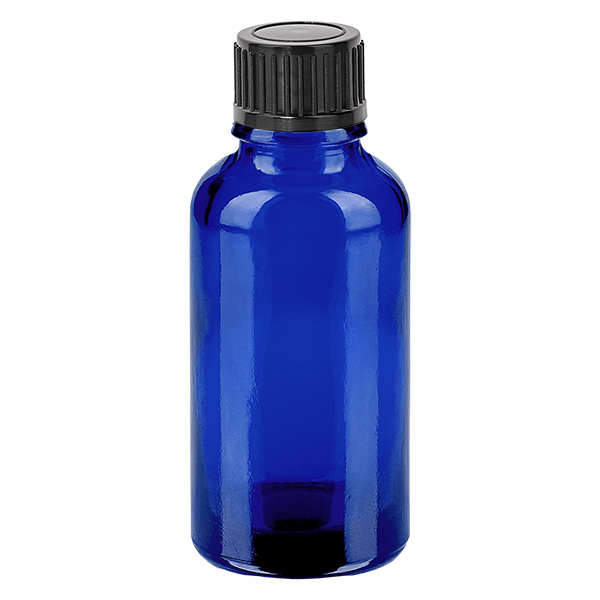 Frasco de 30ml 11mm tampa de rosca preta standard BlueLine UT18/30
