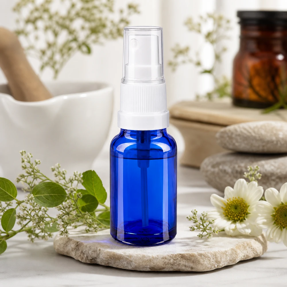 Frasco de spray cosmético de 10 ml com acessório de spray branco ideal para cosméticos naturais DIY e spray facial