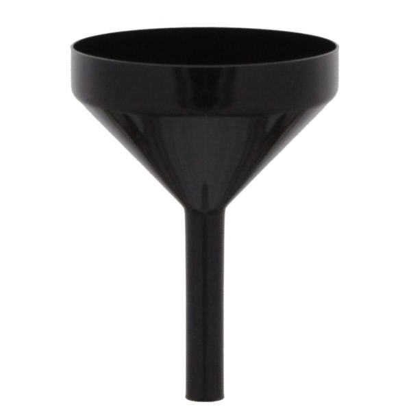 Mini funil de plástico, preto