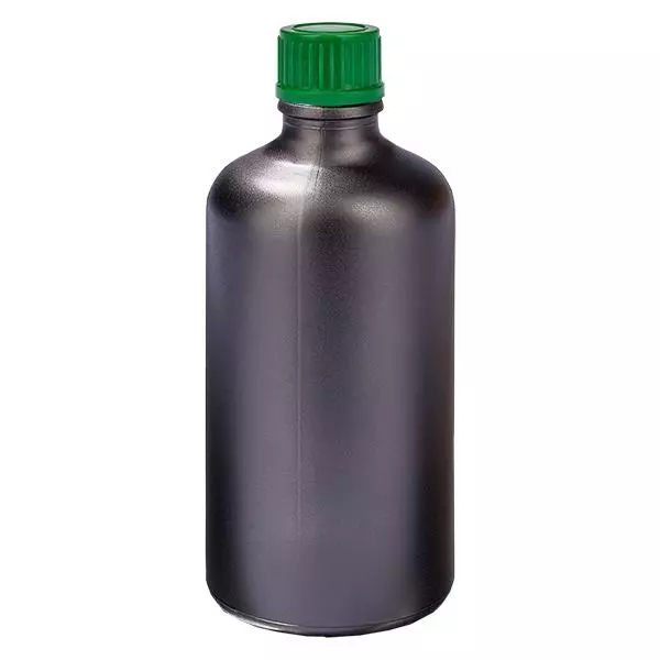 Frasco de 100ml 11mm tampa de rosca verde standard BlackLine UT18/100 Frasco de 100ml 11mm tampa de rosca verde standard BlackLine UT18/100