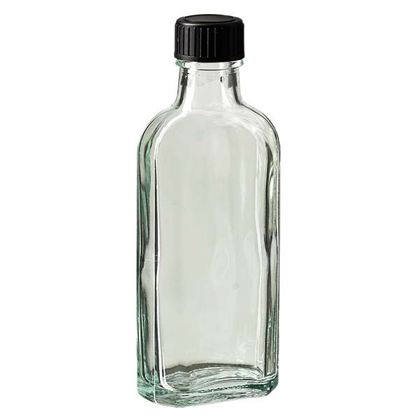 Tampa de rosca transparente Meplat de 100 ml com disco de vedação LKD