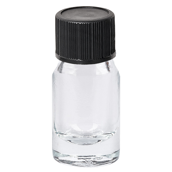 Frasco conta-gotas de 5ml 1mm preto tampa standard ClearLine UT18/5