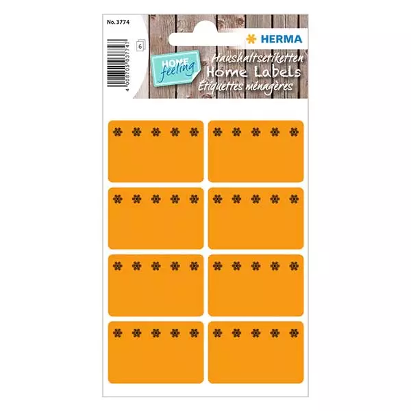 Etiquetas para congelador laranja (48 autocolantes) 26x40mm Etiquetas para congelador laranja (48 autocolantes) 26x40mm
