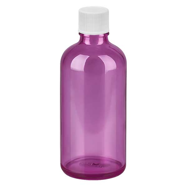 Frasco de 100 ml com tampa de rosca de 11 mm branco padrão PurpleLine UT18/100