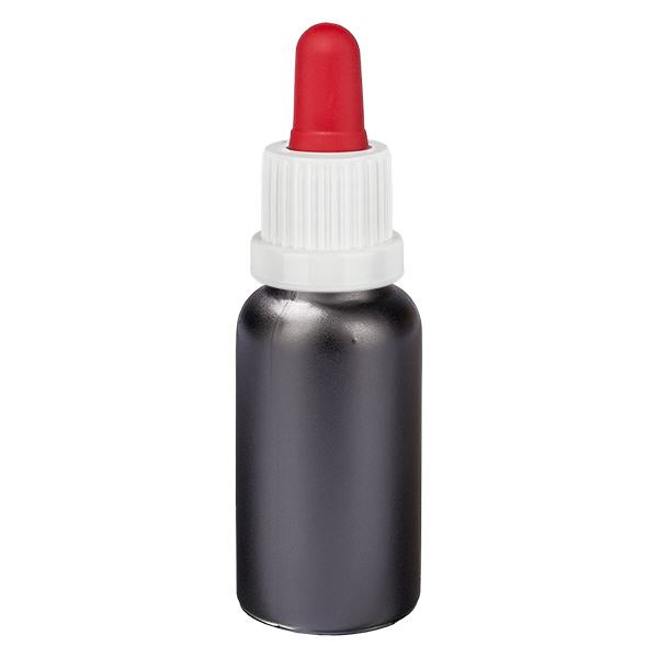 Frasco pipeta de 20ml branco/vermelho com fecho inviolável BlackLine UT18/20