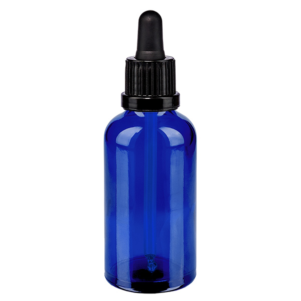 Frasco pipeta de 50 ml preto com fecho inviolável BlueLine UT18/50