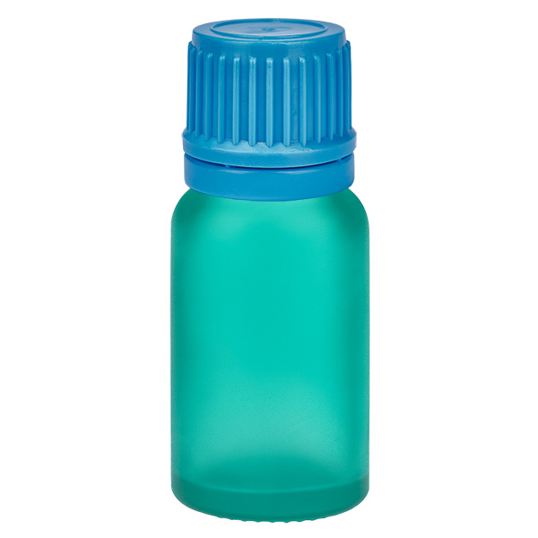 Frasco de 10 ml com tampa de rosca de 11 mm, azul, inviolável GreenLine UT18/10