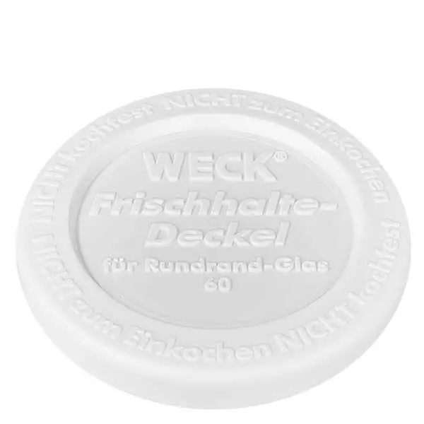 Tampa de conservação WECK RR60 Tampa de conservação WECK RR60 branca transparente para frasco de borda redonda com 60 mm de diâmetro acessórios para frascos de conservação