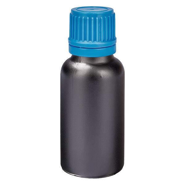 Frasco de 20ml 11mm tampa de rosca azul tampa inviolável BlackLine UT18/20