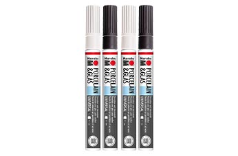 Lápis de pintura branco e preto