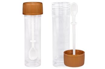 Pote para análise de fezes