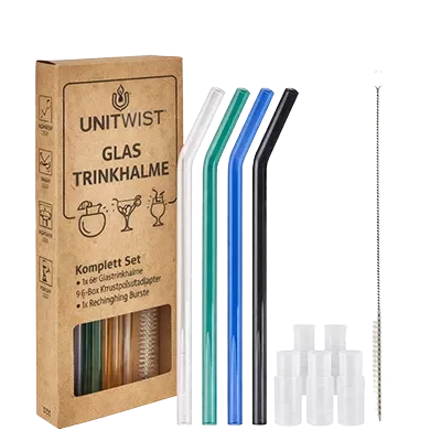 Conjuntos de palhinhas de vidro