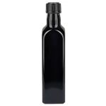 Frascos de óleo em vidro violeta