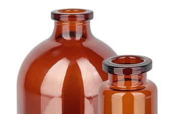Frascos de injeção em vidro âmbar de 5 a 100 ml
